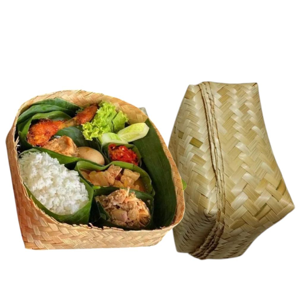 SUPER MURAH Besek Bambu 20x20 Natural / besek Nasi Catering Kenduri Tasyakuran