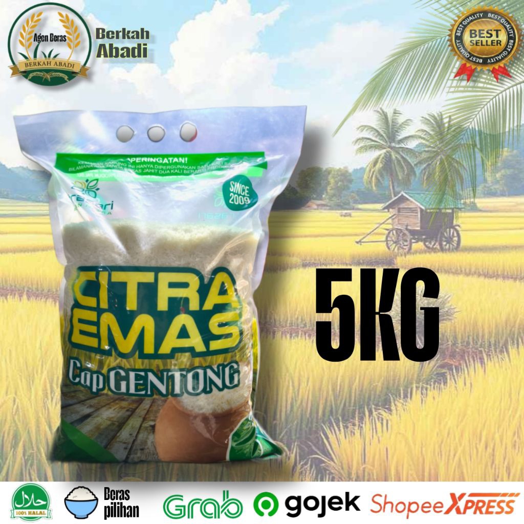 

Beras Citra Emas Cap Gentong 5KG spesial quality