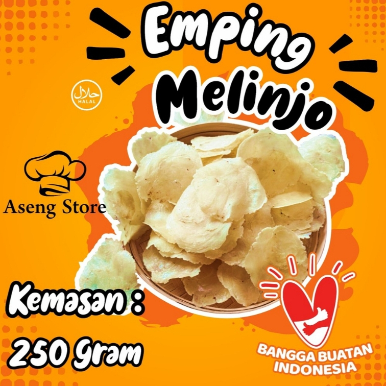 

( 250 Gram ) EMPING MELINJO MENTAH ASLI BANTEN FULL KERING