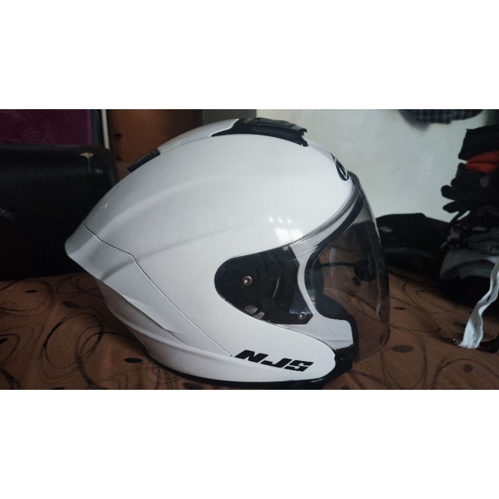 Helm Half Face NJS Kairoz Putih Size XL