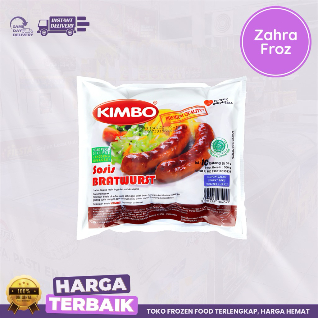 

KIMBO SOSIS BRATWURST 500 GR ISI 10