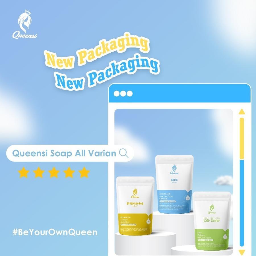Sabun Queensi Soap Care Acne Soap, Brightening Soap, & Body Soap Care With Sulfur - Membantu Mencera