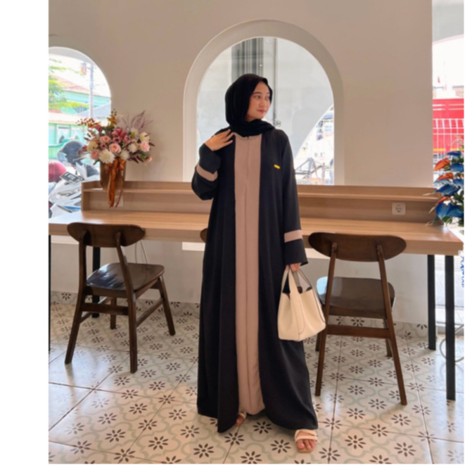 Gamis Abaya Turkey | Abaya Hitam Mewah Elegan