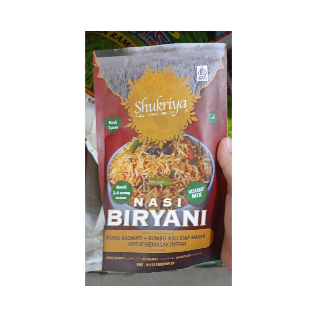 

SHUKRIYA NASI BIRYANI 250GR ISI 2 PCS