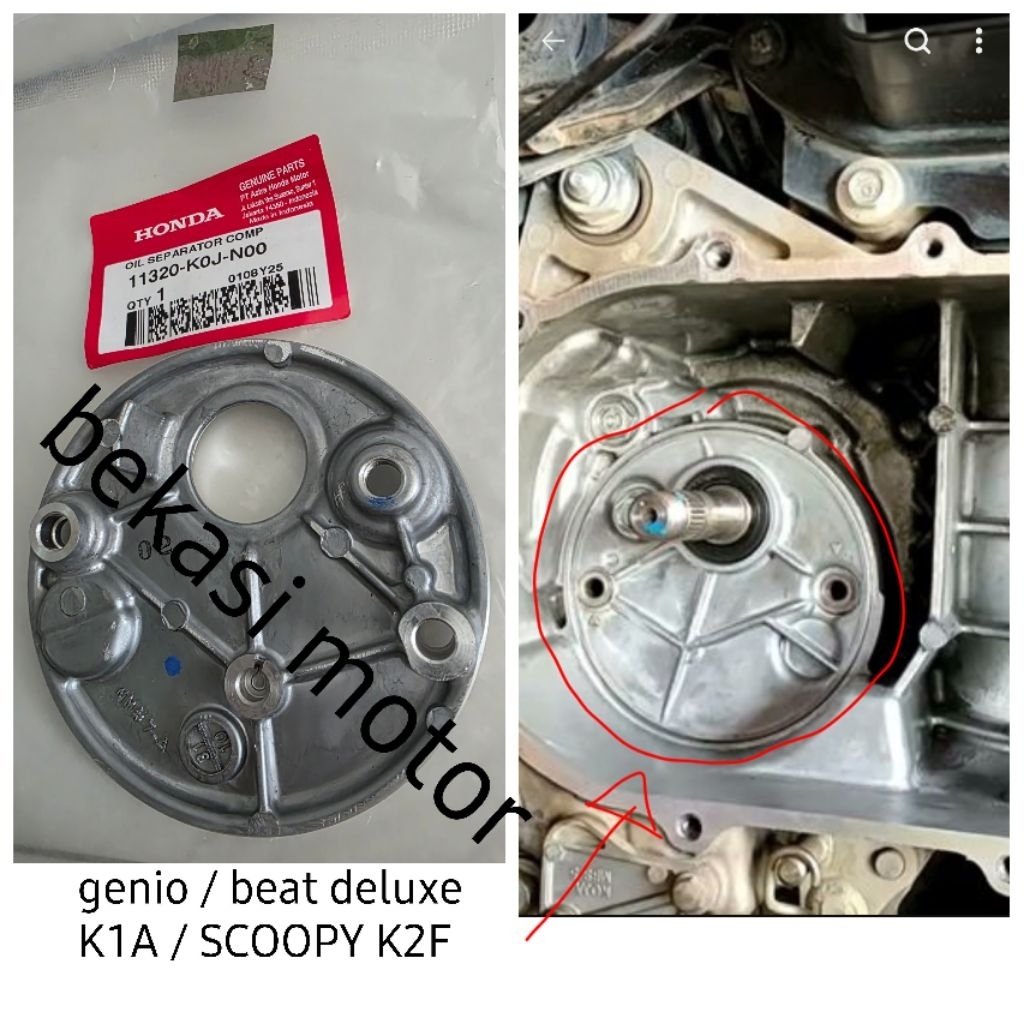 11320-K0J-N00 oil separator rumah seal kruk as kiri honda beat deluxe K1A genio K0J scoopy K2F origi