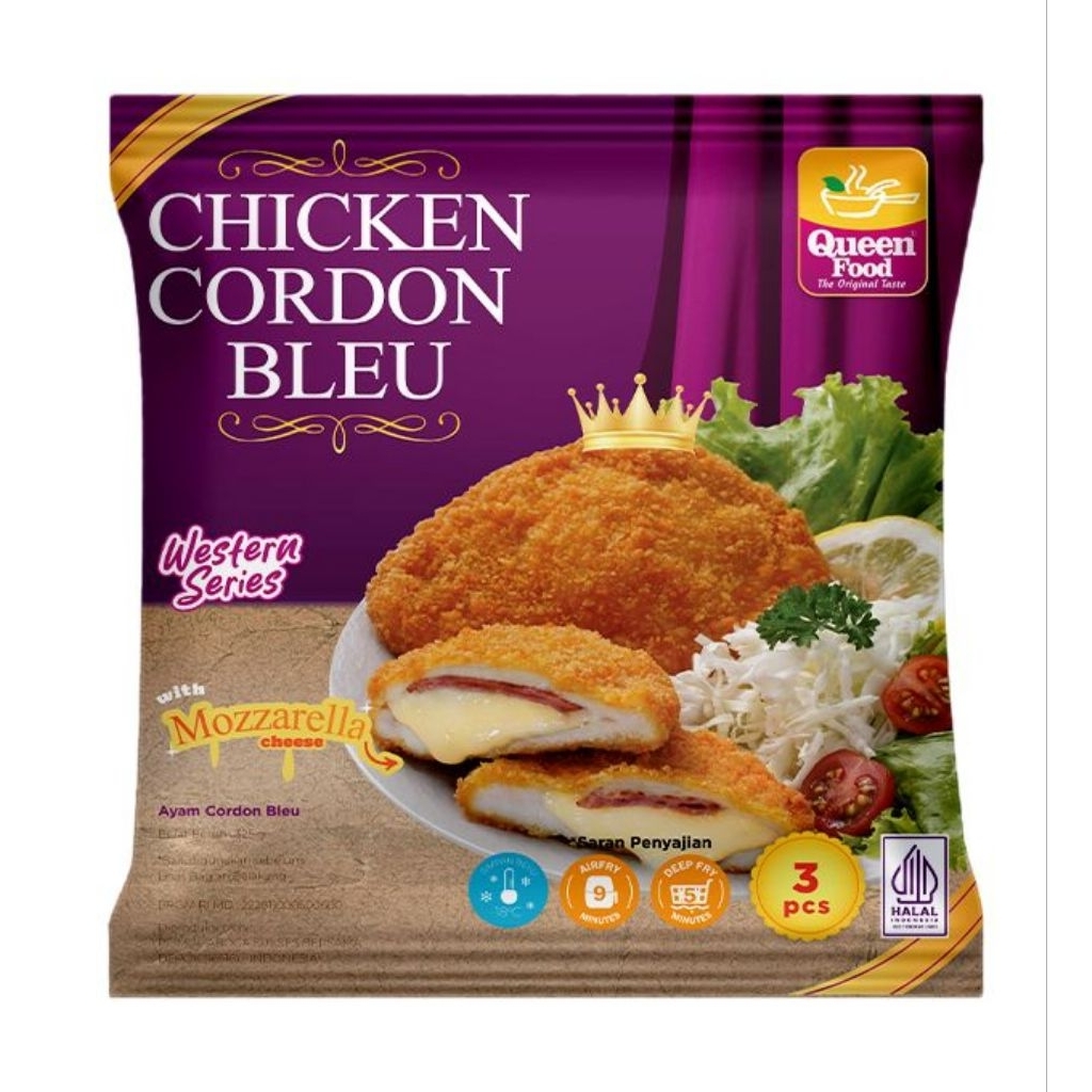 

Queen Food Chicken Cordon Bleu Dengan Mozzarella Cheese 325 g EXP Juni 26
