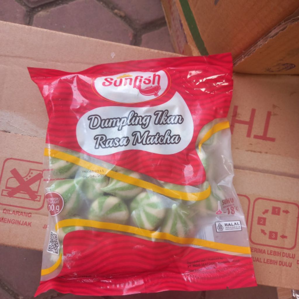 

Sunfish Dumpling Ikan rasa Matcha 500gr