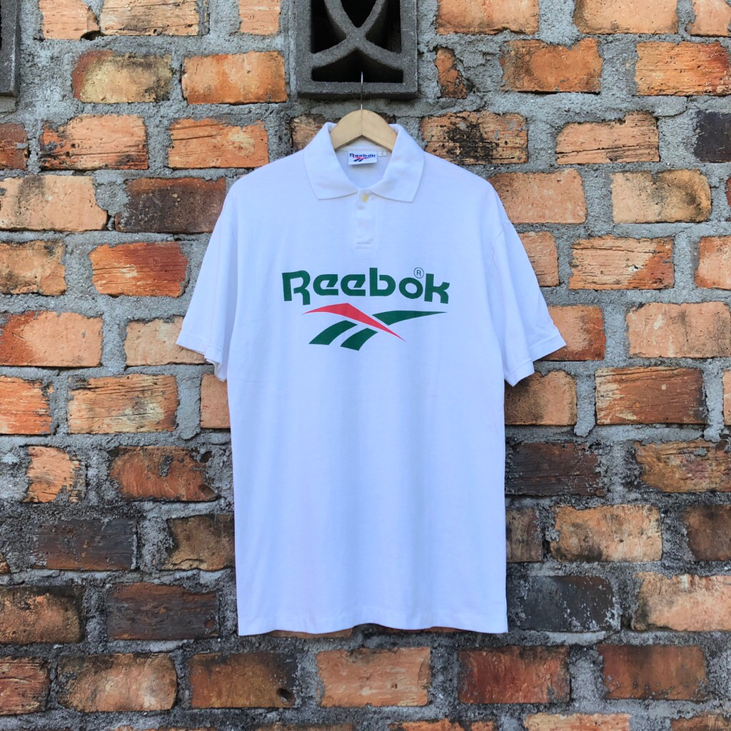 Vintage Reebok Big Logo Polo Shirt