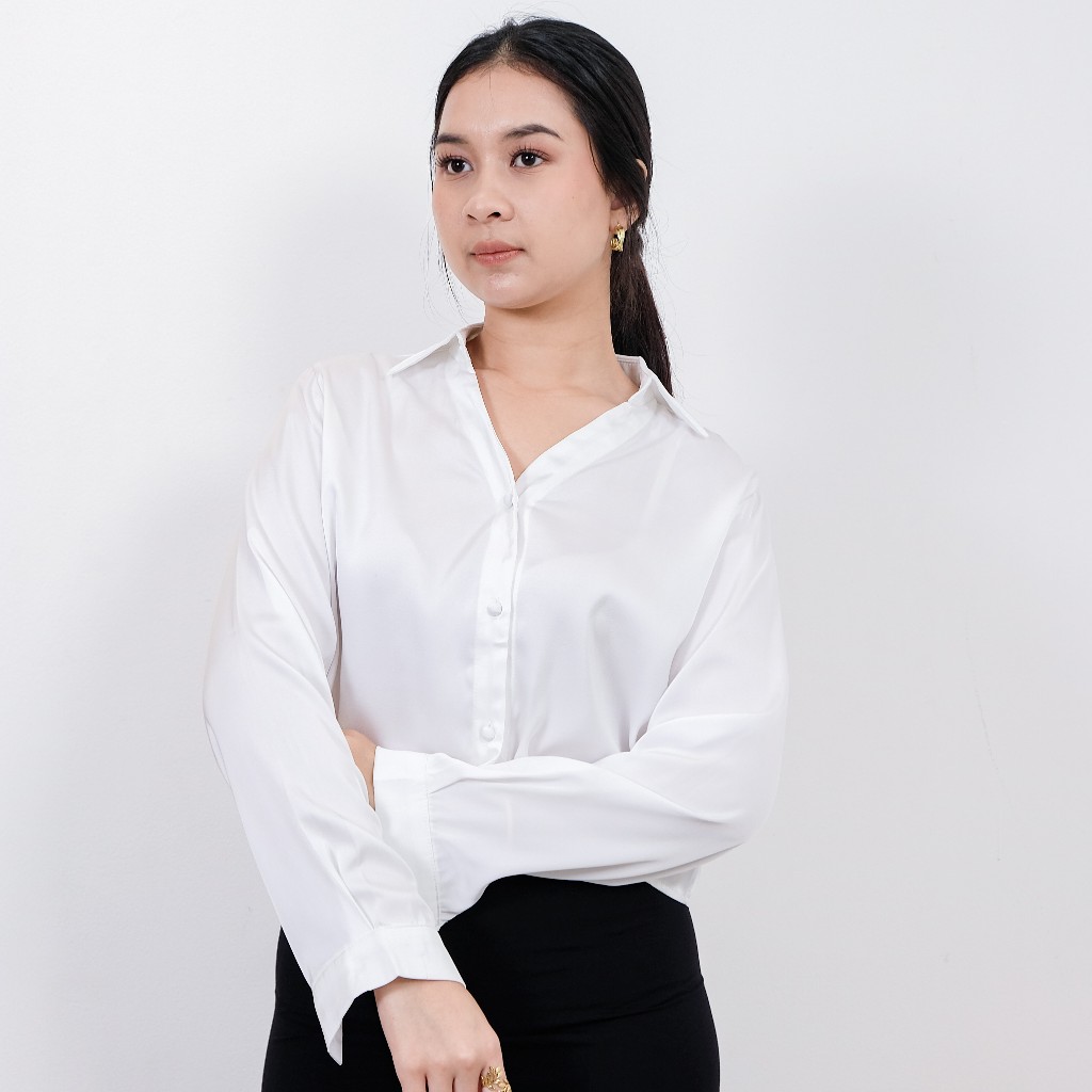 Rouma Shirt / Shirt Satin / Kemeja Satin - GURLBUCKET