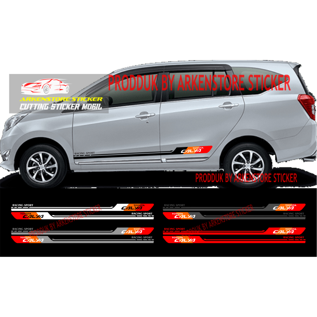 Stiker mobil toyota calya cutting stiker sticker mobil calya stiker terbaru