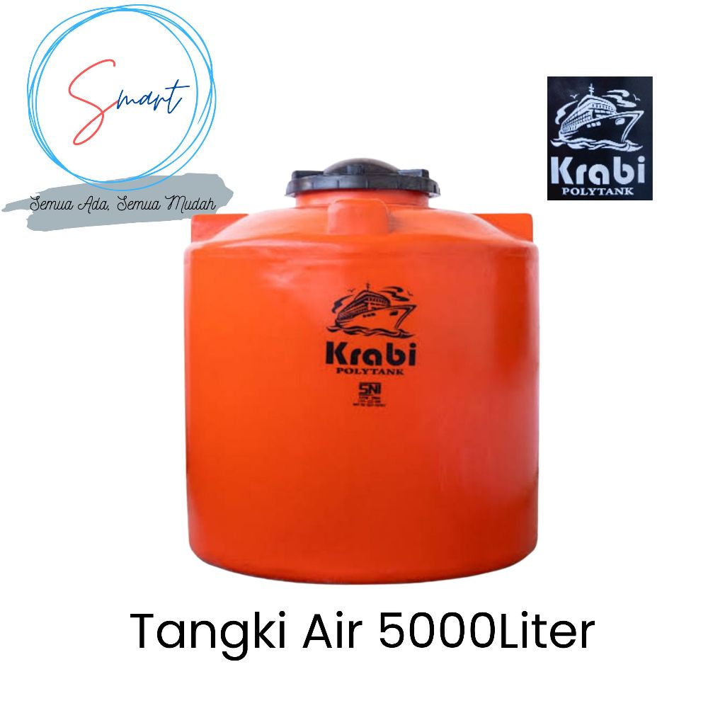 KRABI 5000 Liter Tangki Tandon Teron Air Polytank KR-500 5000Liter