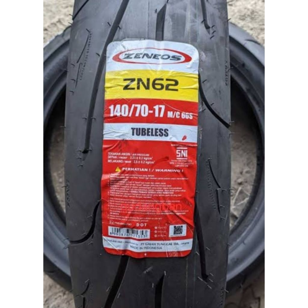 Ban Motor Zeneos 140/70-17 ZN62 Tubeless Ban belakang CB250R CBR