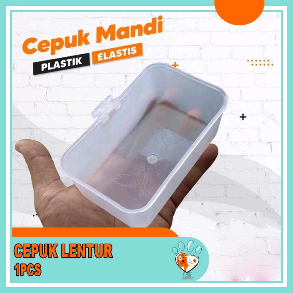 Cepuk Mandi Lentur Ukuran Besar Kenari Kacer Murai Bak Mandi Burung Lentur / CEPUK TEMPAT MANDI BURU