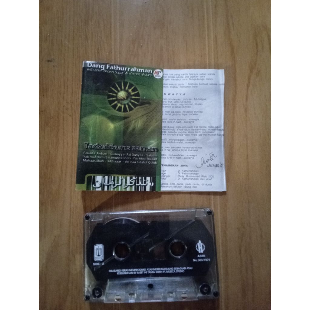 kaset pita dang fathurrahman - tadzakkuruz zaman