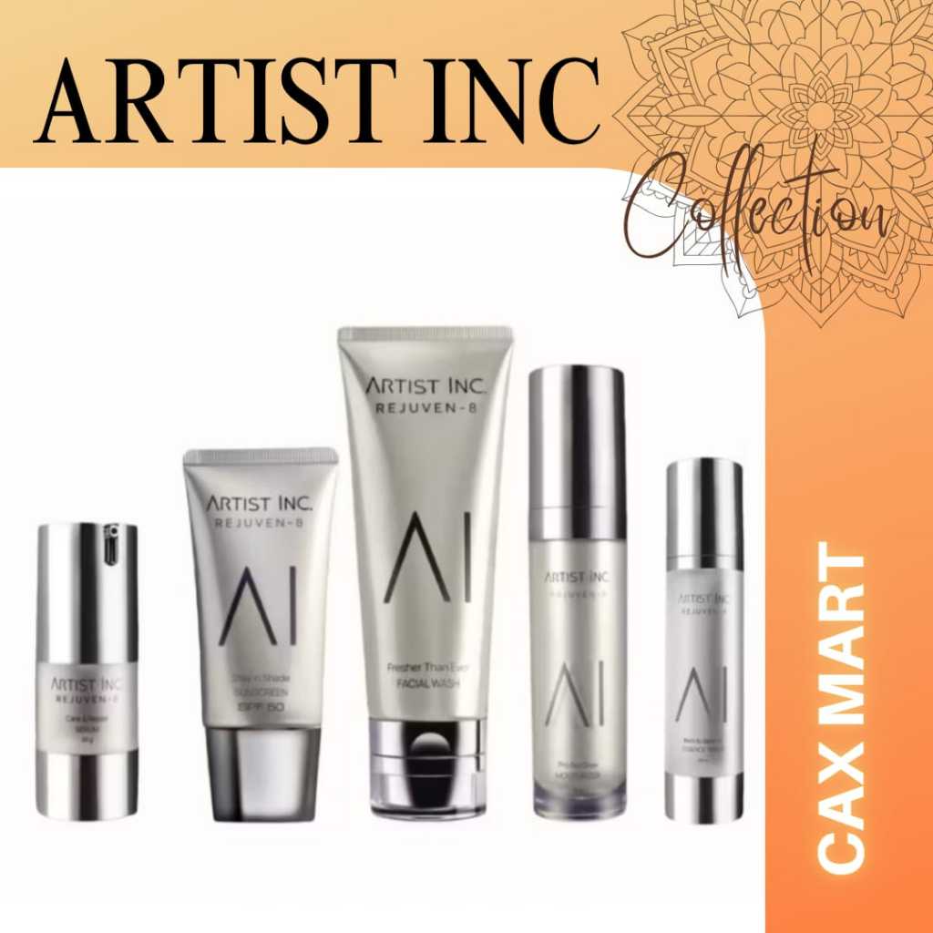 ARTIST INC Rejuven-8 Skincare Set | Facial Wash | Toner | Serum | Moisturizer | Sunscreen