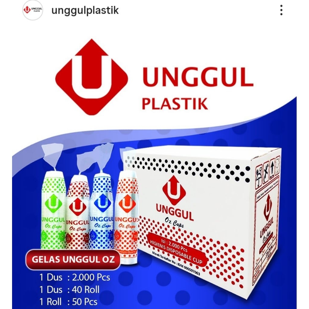 Cup Unggul 10oz/12oz/14oz/16oz