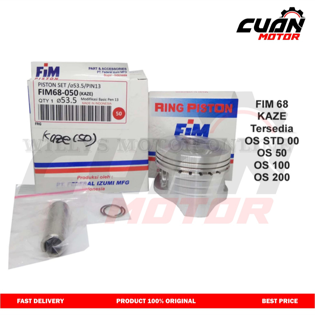 PISTON KIT KAZE FIM IZUMI FIM68 SEHER KAZE STD 50 100 200