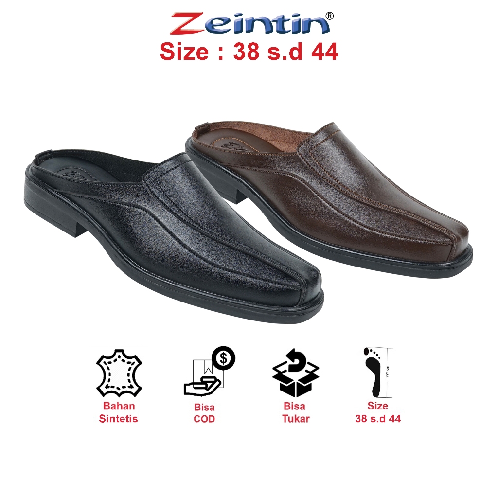 Zeintin - Sandal Pria Bustong kulit Sintetis Sepatu Tutong RD