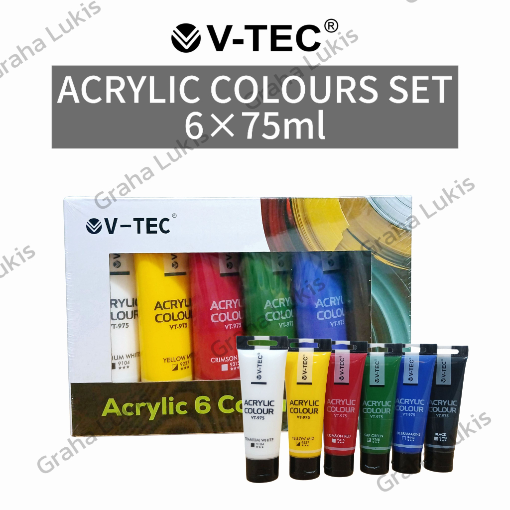 

V-Tec Acrylic Set 6x75ml/Cat Akrilik Set 6x75ml