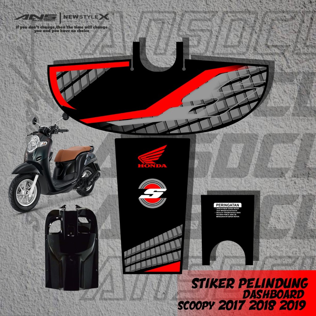 Stiker Pelindung Body Scoopy New Striping Pelindung Dashboard Scoopy New 2017 2018 2019