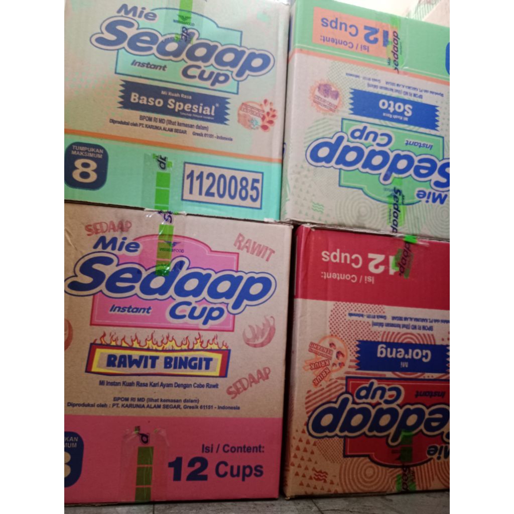 

mie sedaap cup 1 dus isi 12 pcs all varian