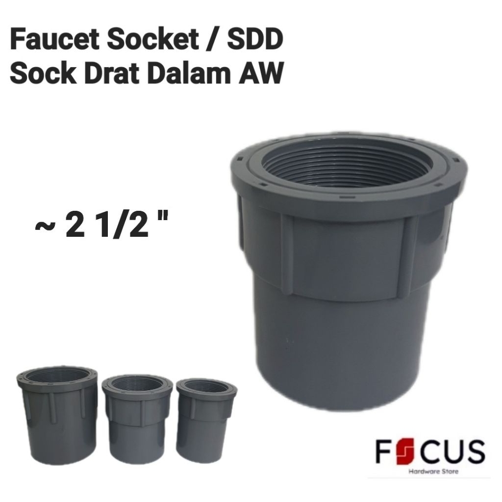 RUCIKA Faucet Socket / SDD / Sock Drat Dalam AW 2½" / 2.5 INCH