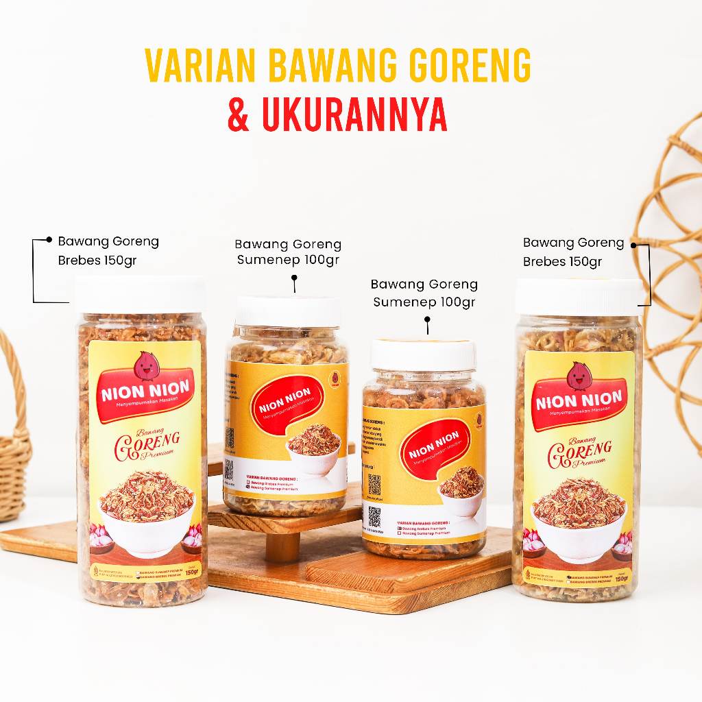 

Bawang Goreng Premium Brebes & Sumenep 100gr / 150gr – Renyah Gurih, Asli Tanpa Campuran Ubi