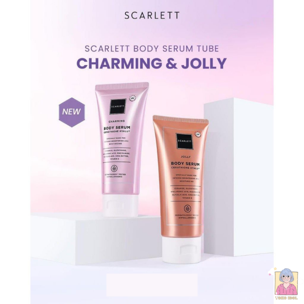(ORIGINAL) SCARLETT Whitening Body Serum Cerathione Hyalu Tube 170ml | Jolly | Charming, SCARLETT BO