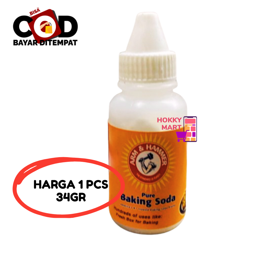 

[ HOKKY ] Arm & Hamer Pure Baking Soda 34gr Baking Soda Serbaguna Bahan Kue Pengembang Kue Soda Kue