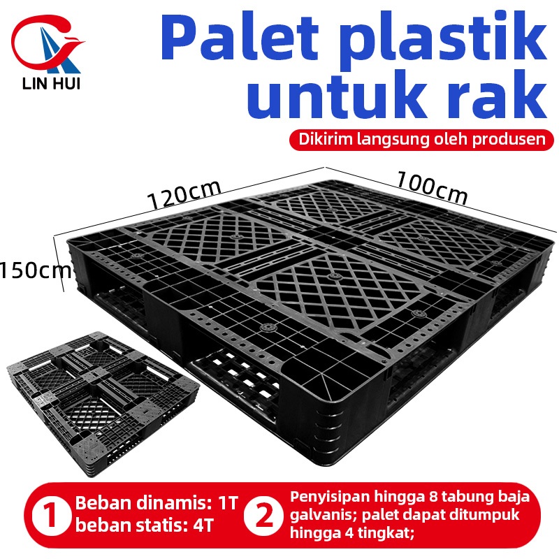 

LIN HUI Palet plastik ukuran 120×100×15cm Palet plastik baru berkualitas tinggi Palet plastik susun forklift