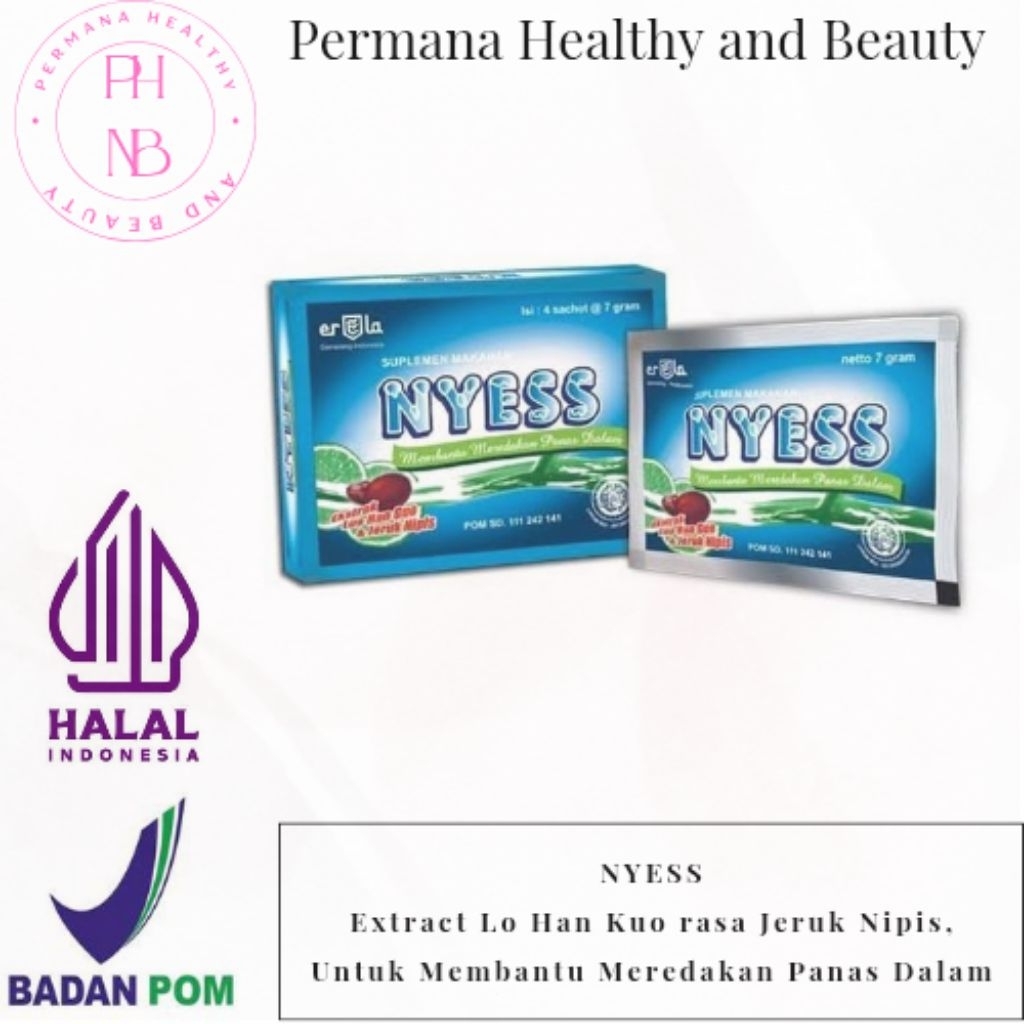 

NYESS ISI 12 SACHET / NYESS 1 RENCENG / MINUMAN PANAS DALAM dan SAKIT TENGGOROKAN / LUO HAN KUO