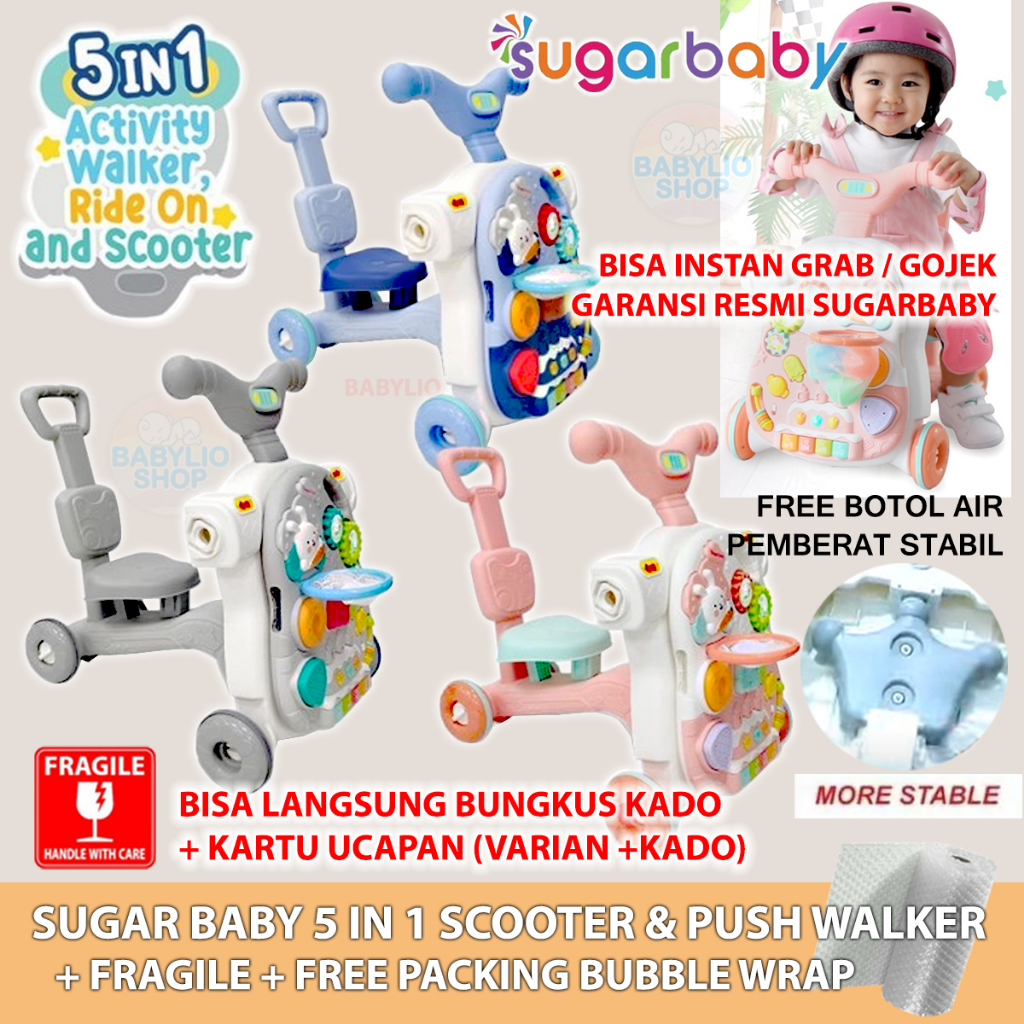 Sugar Baby Activity Walker 5 in 1 Ride On Scooter Baby Push Walker