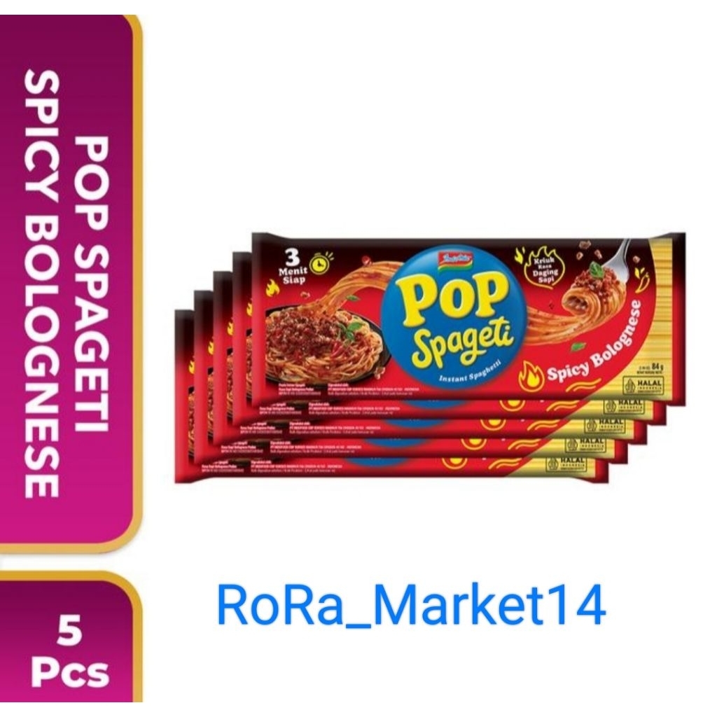 

5pc POP Spaghetti Spicy Bolognese 84Gr