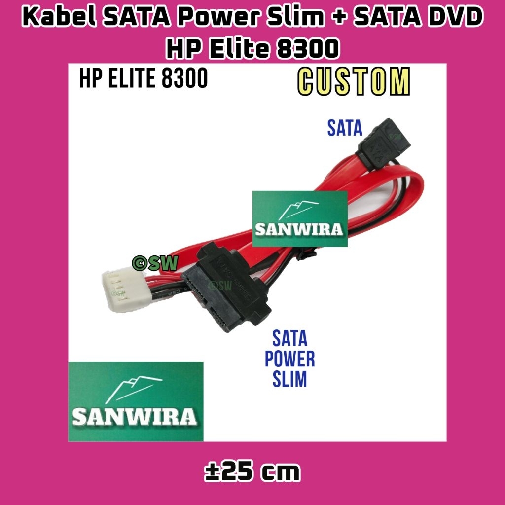 Kabel Power SATA Slim + SATA DVD HP Elite 8300