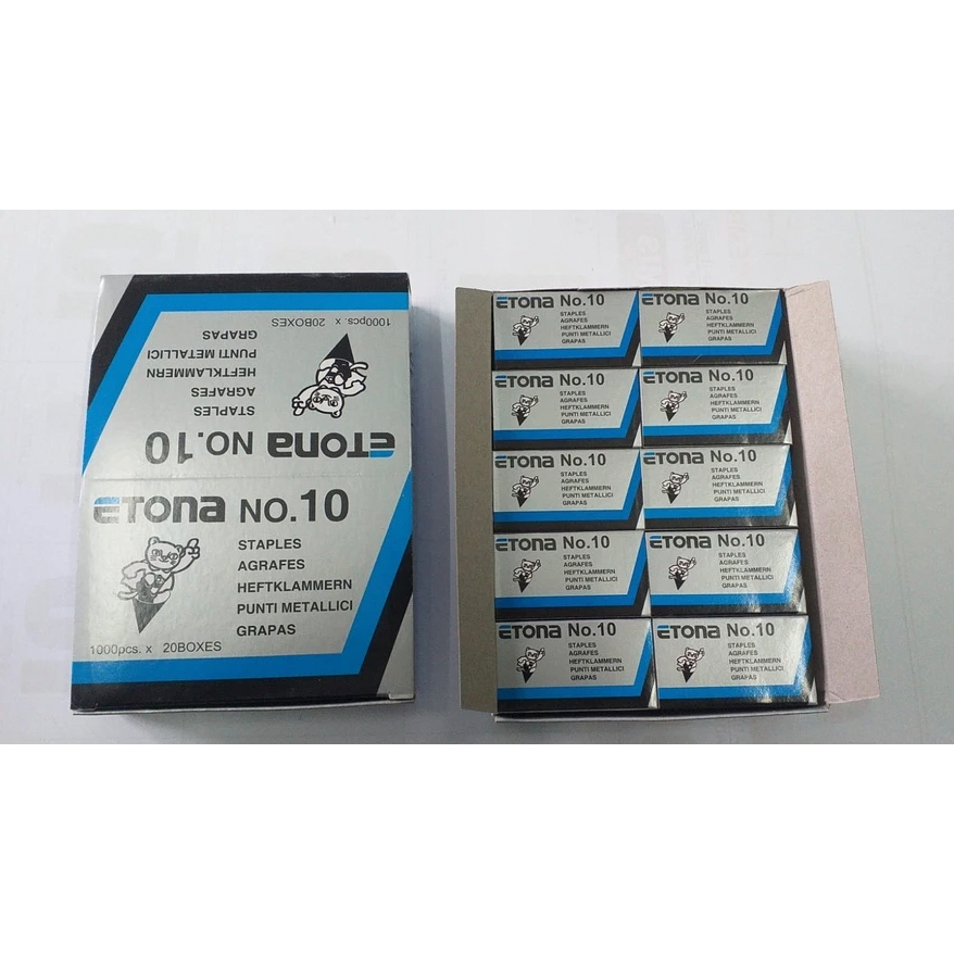 

Staples / Anak Hekter ETONA No.10 (1 box = 20 pak)