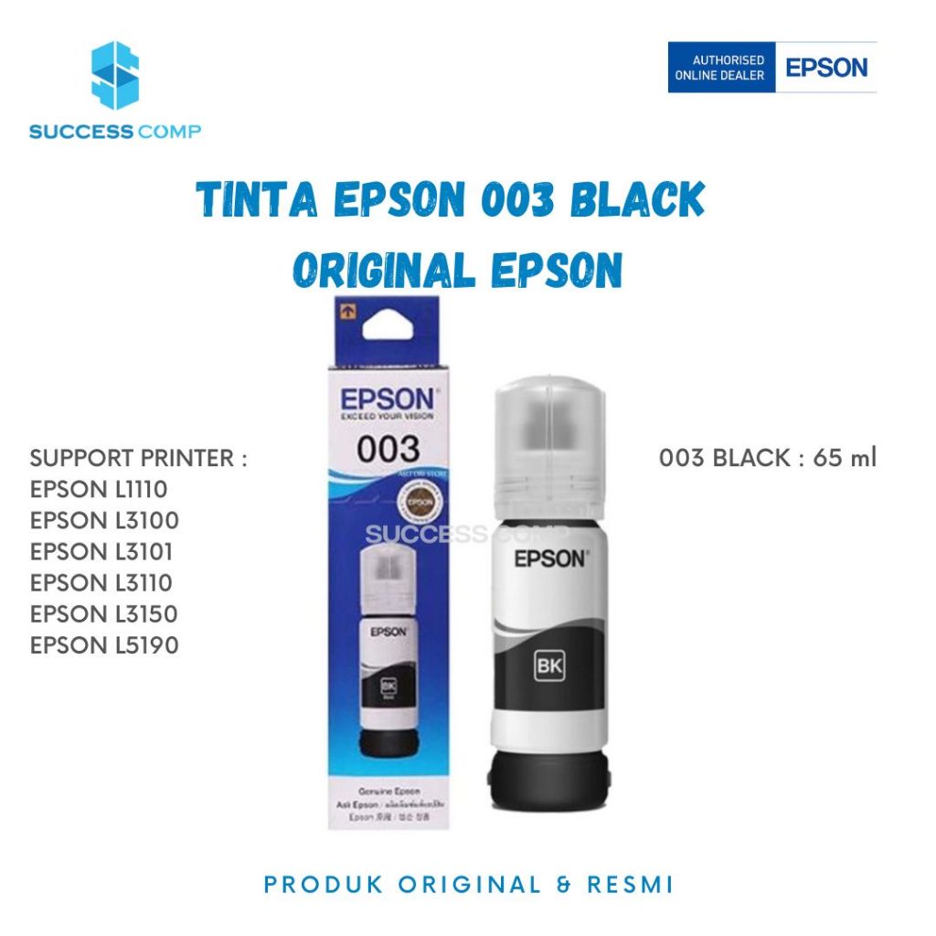 TINTA EPSON 003 BLACK ORIGINAL