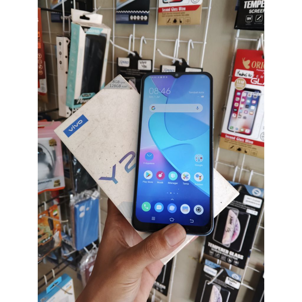 vivo y20s 8/128gb second fullset no minus
