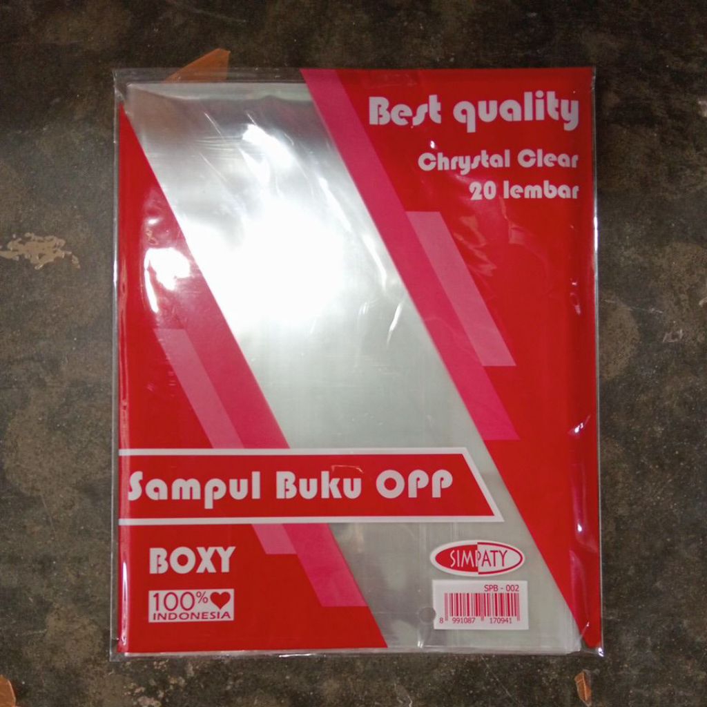 

1 Pack sampul plastik ukuran buku BOxy ( panjang / besar )