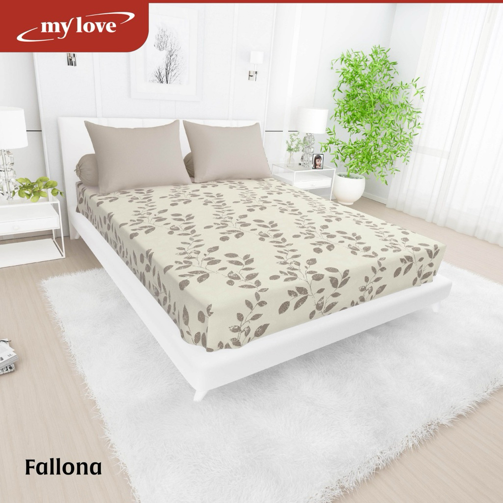Tinggi 30 cm, Sprei my love 160 x 200 motif fallona