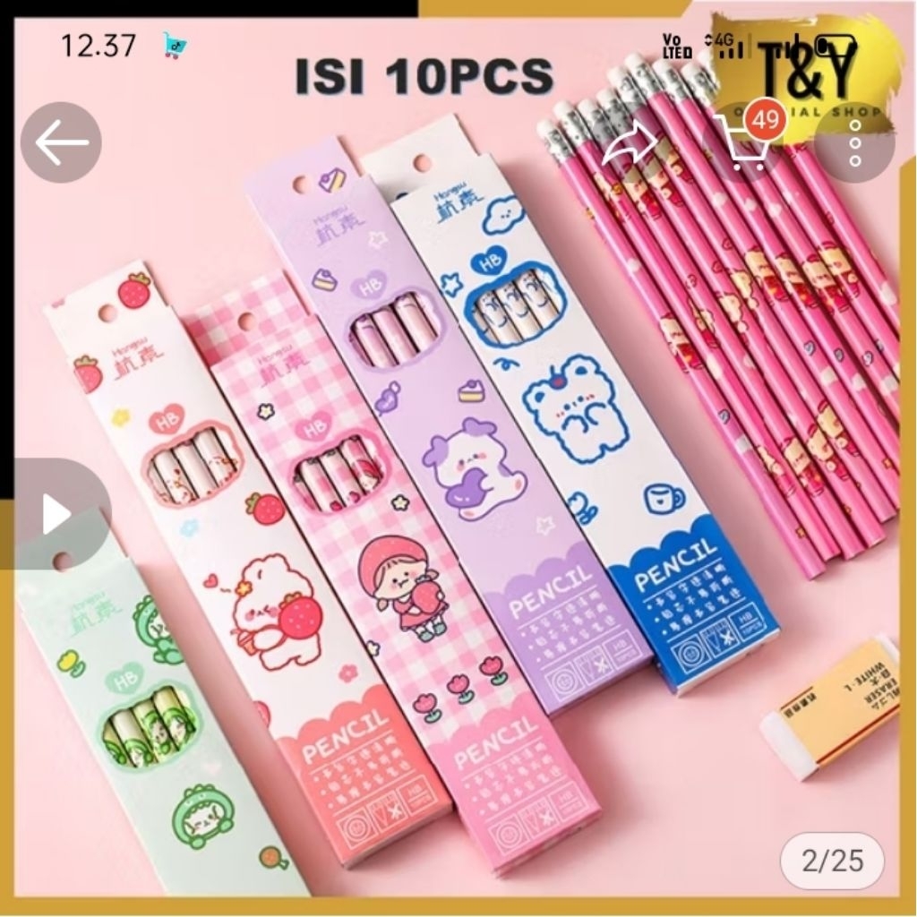 

pensil karakter isi 6pcs