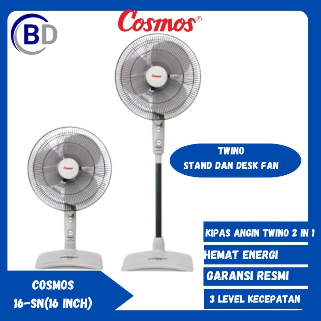 Cosmos Twino 16SN Kipas Angin Berdiri-Duduk