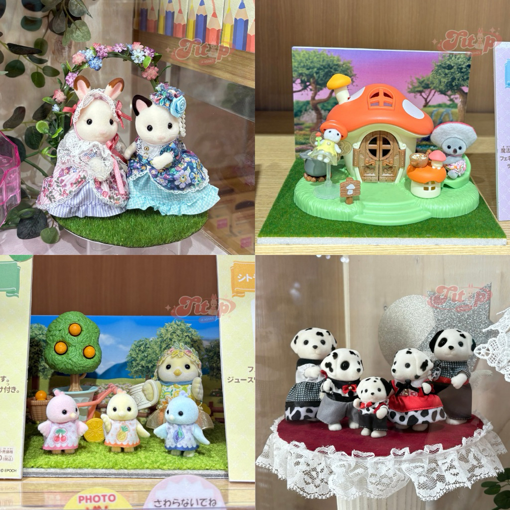 [READY] Sylvanian Families Exclusive - Floral Garden Pair Set Liberty - Citrus Bird - Dalmatian - Fa