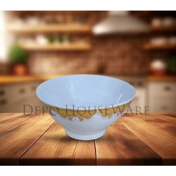 Mangkuk Keramik Mahkota Mangkok Sayur Mangkuk Soup Soup Bowl Mangkuk Kaki 4,5inch Mahkota