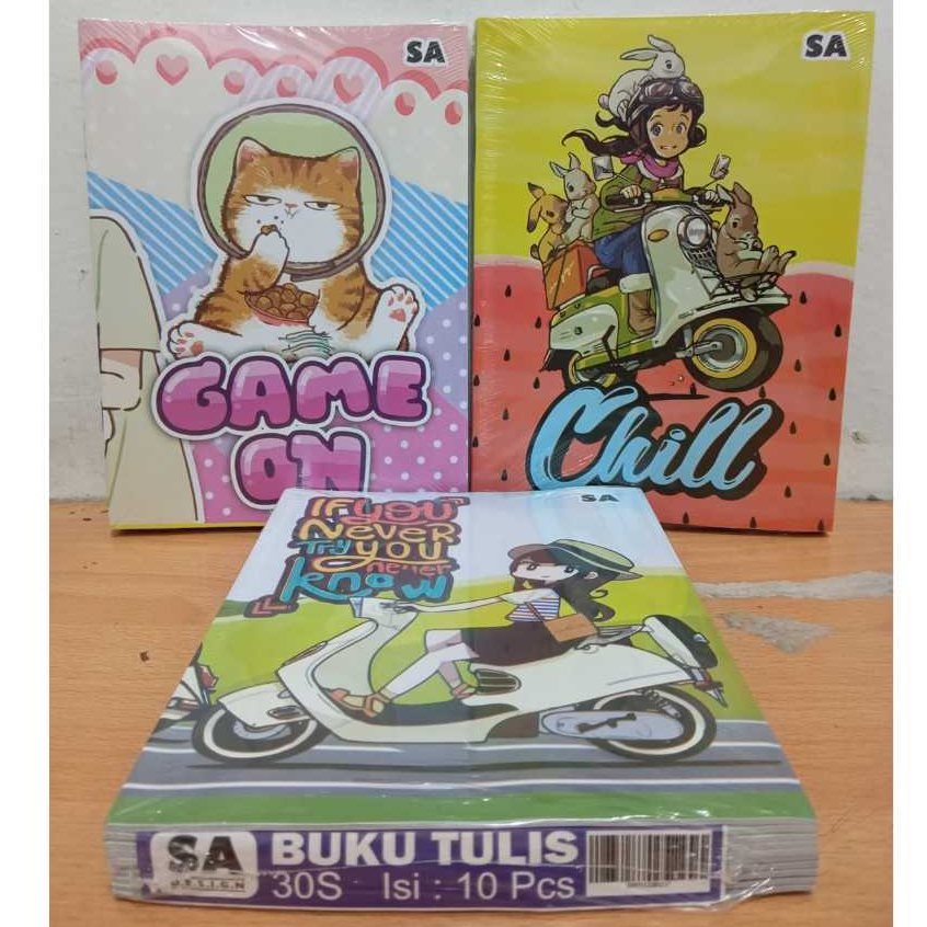 

BUKU TULIS SA PENDEK 30LEMBAR 1PACK ISI 10PCS