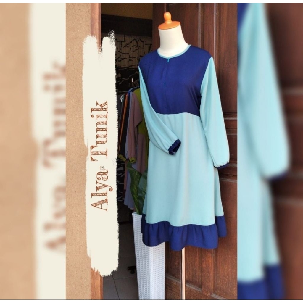 Tunik Lily kombinasi warna