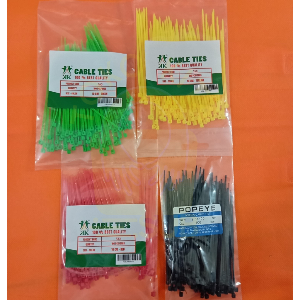 

Kabel Ties Pendek | Cable Tie | Kabel Tie 10cm Warna Warni