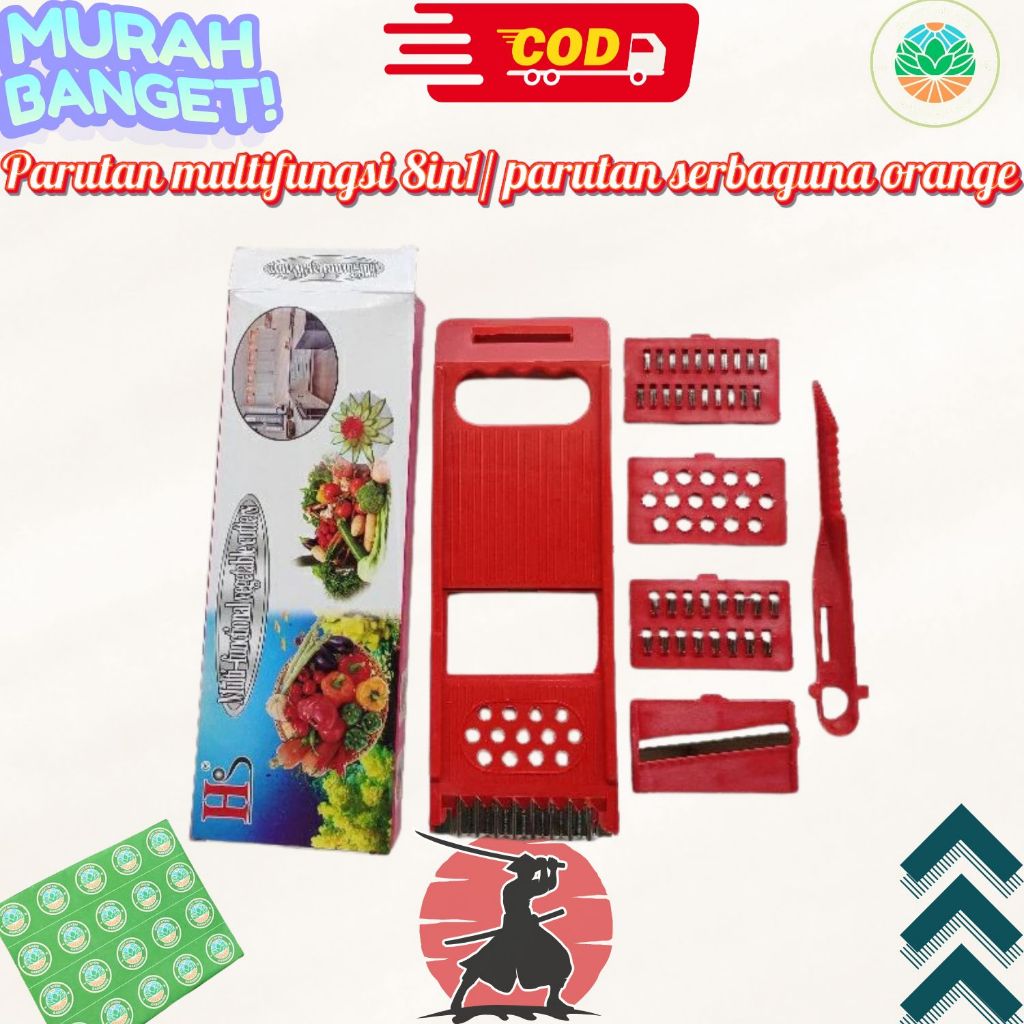 Parutan multifungsi 8in1/ parutan serbaguna orange