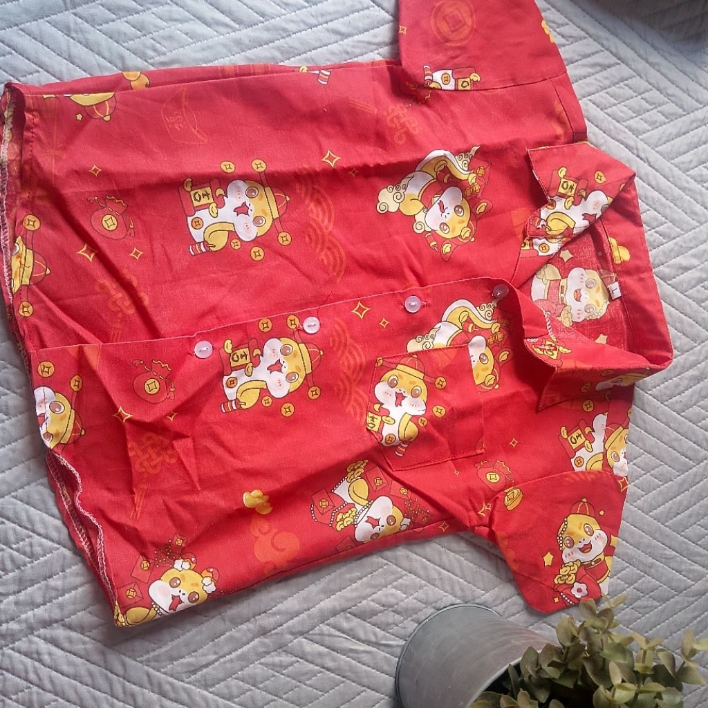 Kemeja merah anak laki-laki preloved