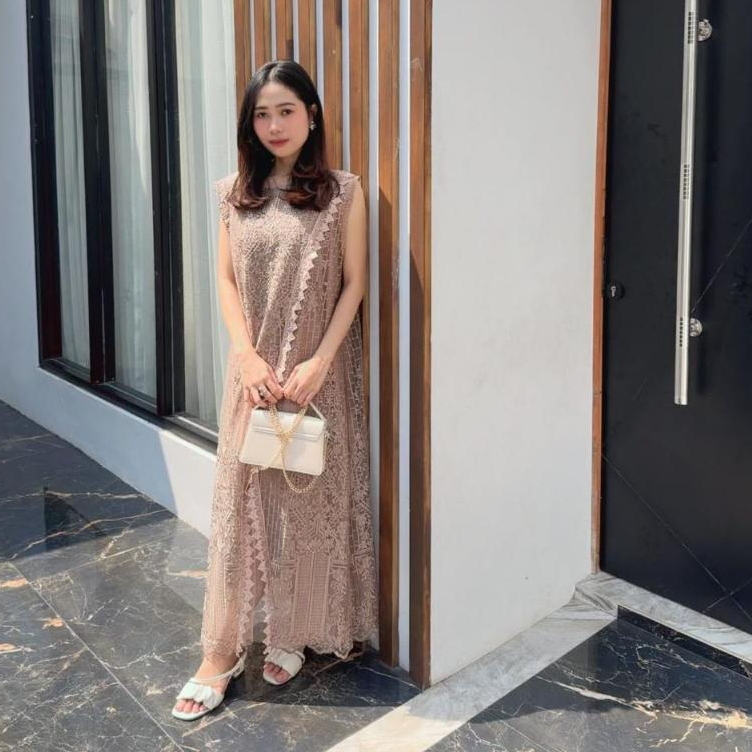 [Shakkey] Outer Luna Dress kondangan Wanita Kekinian