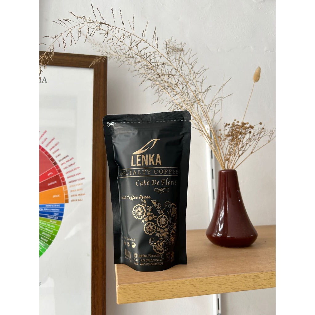 

Lenka Flores roasted coffee beans Kopi - natural (100% robusta)
